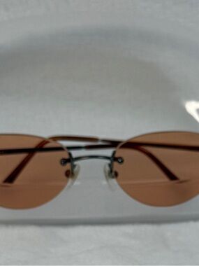 CHANEL Rimless Sunglasses - Brown/Amber Lenses